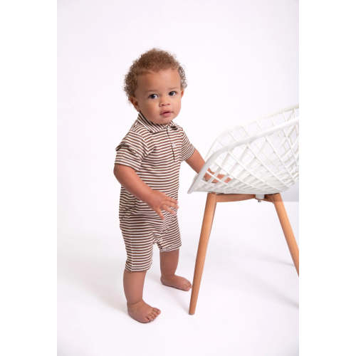 Chocolate Stripe Bamboo Romper – Little Buffalo Creek Co.