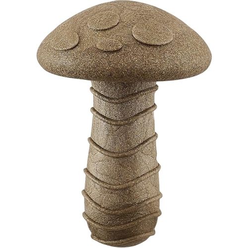 Dogwood Mushroom Dog Chew Toy – Real-Wood Blend, Peanut Butter Scented, Moderate Chewers, Medium, 4.8" x 3.4" x 3.4"