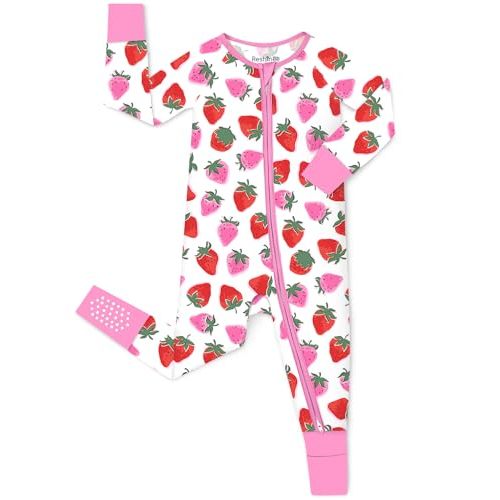 babee Reshinee Viscose Derived from Bamboo Baby Footie Pajamas Convertible Newborn Sleeper for Baby Girl Zipper Onesie 0-24M