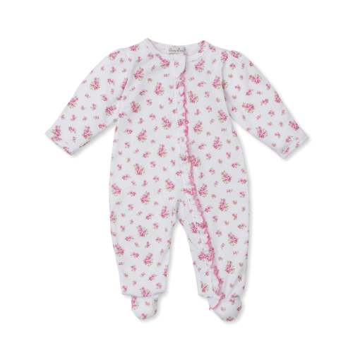 Roses and Blooms Pink Zip Footie