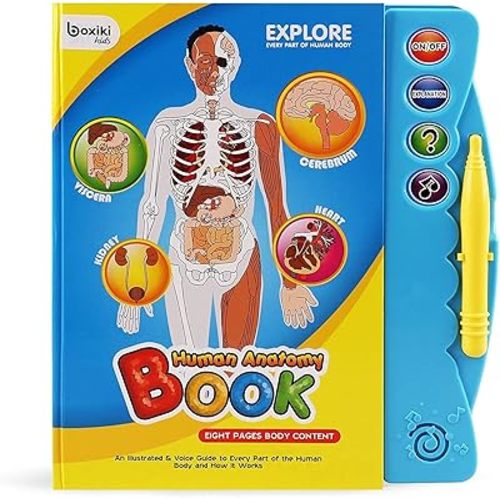 Human Body Book for Kids. Anatomy Guide for Kids with Illustrated and Voice Guide to Different Parts of Body. This Human Body Activity & Science Set Makes Learning Fun