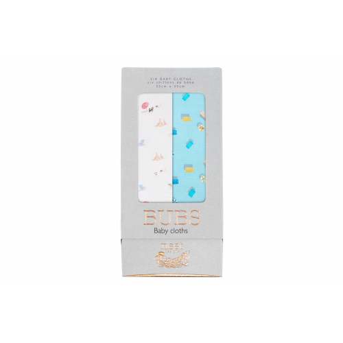 Bubs Baby Washcloth Set (6 Pack)