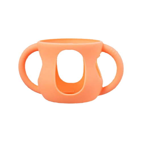 1 Pack Silicone Sleeves for Avent Natural Glass Baby Bottles, Silicone and Easy-Grip Handles for Drop Protection, Compatible (Orange)