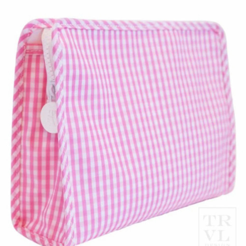 Large Roadie Bag by TRVL in PINK (GINGHAM)