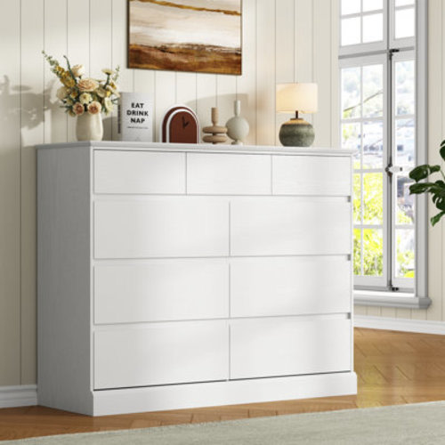 Latitude Run® Dornisha 9 Drawer Double Dresser, 47.2" Chest Of Drawers, Modern Bedroom Dresser For Closet And Living Room & Reviews | Wayfair