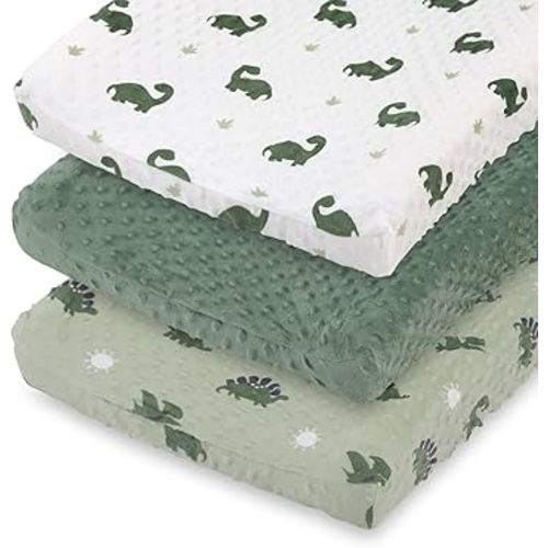 The Peanutshell Baby Changing Pad Covers Boy, Minky Changing Table Sheets, Dinosaur Nursery Decor, Sage Green Baby Items