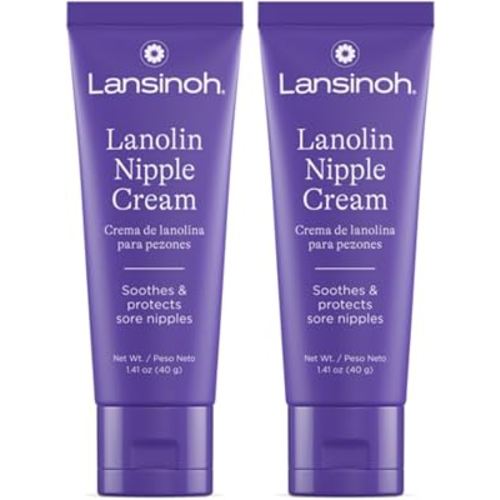 Lansinoh Nipple Cream 1.41 Ounces (2 Pack) | Safe for Breastfeeding Baby, 100% Natural Nipple Butter, Breastfeeding Essentials, Postpartum Moms