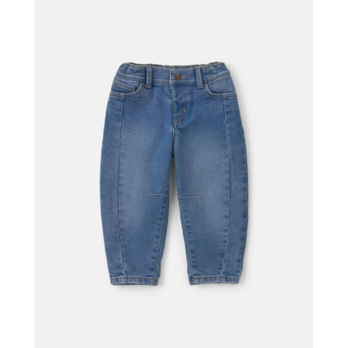 Toddler Girl Fleece-Lined Denim Barrel Jeans - Medium Wash - OshKosh B'gosh | Carter's