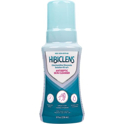 Hibiclens – Antimicrobial and Antiseptic Soap and Skin Cleanser – 8 oz with Foaming Pump – for Home and Hospital – 4% CHG