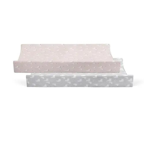 Bubba Blue 2 Pack Change Pad Cover Provincial Blush/Grey | Baby Bunting AU