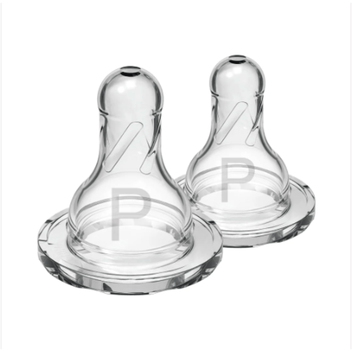 Dr. Brown’s Natural Flow® Narrow Baby Bottle Silicone Nipple, 2-Pack