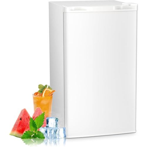 Antarctic Star 3.2 Cu.Ft. Mini Fridge with Freezer, Small Refrigerators with Adjustable Thermostat, Low Noise, Energy Saving, Compact Refrigerators for College Dorm, Office, Bedroom, Apartment, White