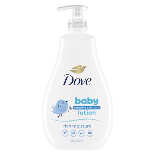 Baby Dove Sensitive Skin Care Body Lotion Rich Moisture 20 oz | For Delicate Baby Skin With 24-Hour Moisturizer