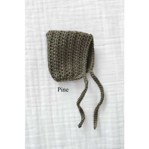 Crochet pixie bonnet
