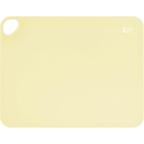 Olababy Fold N Go Silicone Placemat w Travel Case | Dishwasher Safe, BPA Free, Non-Slip, Waterproof | Mini Dining Mat for Infants, Babies, Toddlers and Kids (1, Lemon)