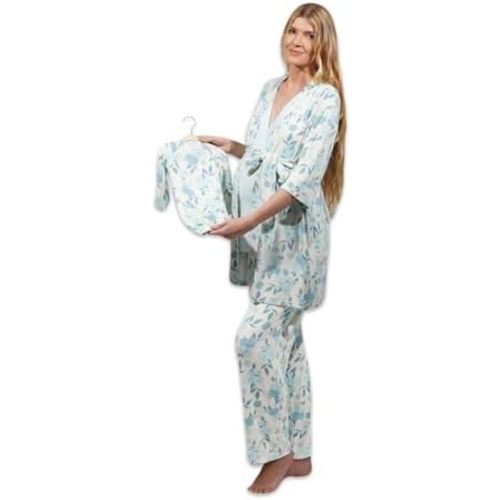 5 Piece Maternity and Nursing PJ Pant Set for Mom and Baby