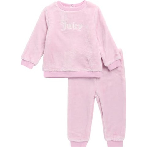 Juicy Couture Faux Fur Sweatshirt & Pants Set | Nordstromrack