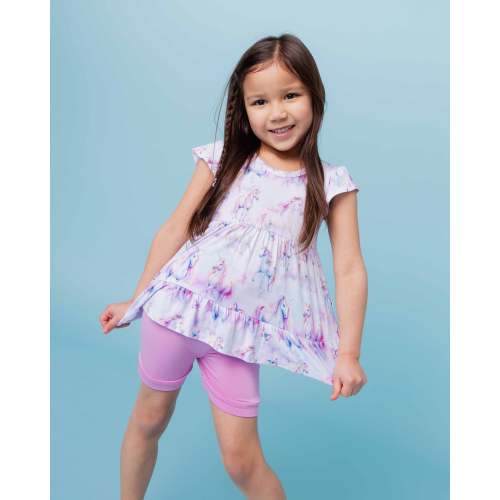 Uni-believable Cap Sleeve Peplum & Bottoms Set