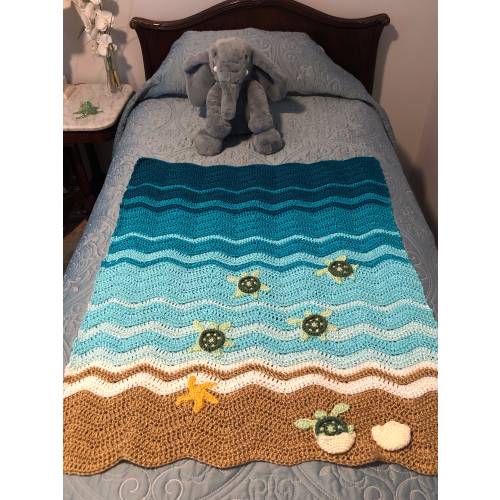 Baby Sea Turtle Doll/Lovey, Baby Blanket, Or Throw