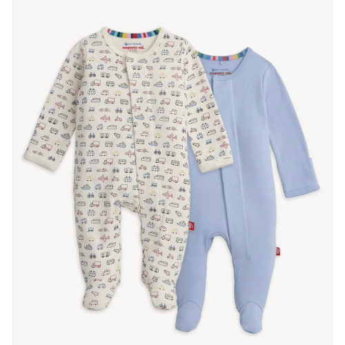 Magnetic 2-Pack Footie - 3-6M