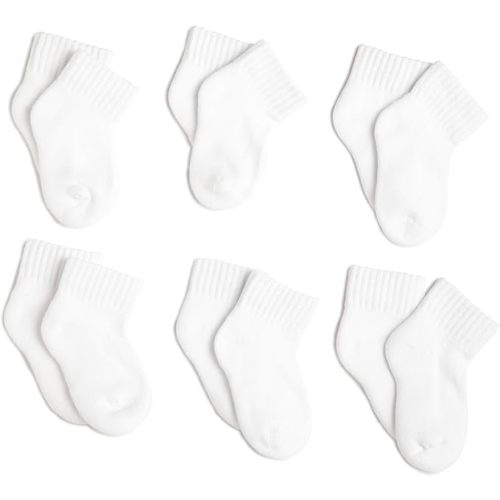 Jefferies Socks, Llc Unisex-baby Newborn 6 Pack Seamless Sport Half Cushion Quarter Socks