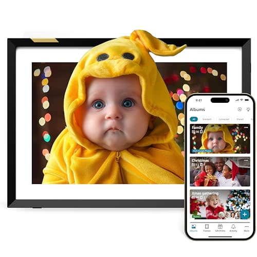 Nixplay Digital Picture Frame [AI-Enhanced] Stunning HD Touch Screen Display | Perfect Digital Picture Frame for Gifting | Auto-Rotation Feature, Securely Share Photos/Videos via Email or App | 10.1"