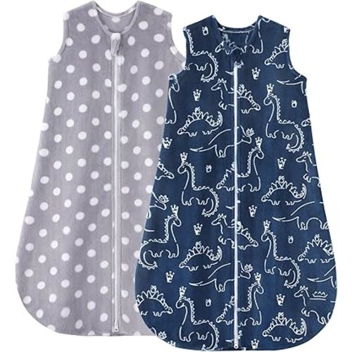 Yoofoss Baby Sleep Sack 0-6 Months, 1.5 Tog Sleep Sack, Fleece Baby Wearable Blanket with 2-Way Zipper, Neborn Sleeping Sack, Soft Warm Lightweight(Small)