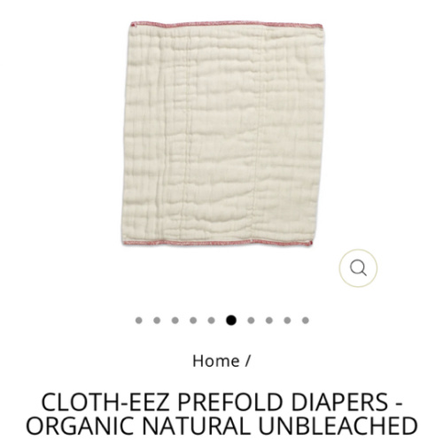 Cloth-eez Prefold Diapers (12 pack) - Size Medium