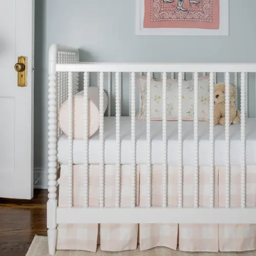 Pleated Crib Skirt & Bolster Pillows