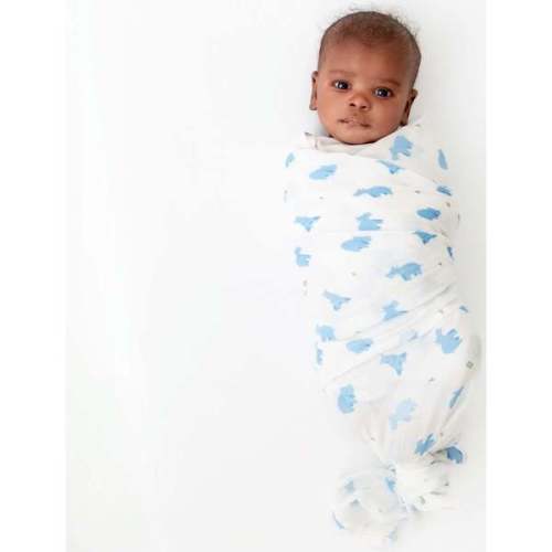 Swaddle Set, Hippo & Monkey - Bamboo Little | Maisonette