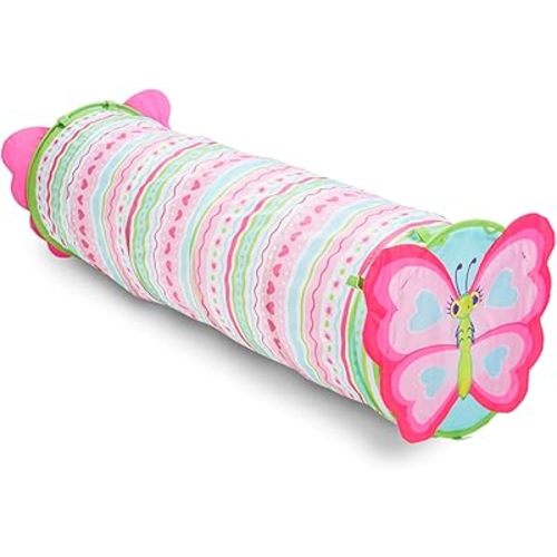 Melissa & Doug Sunny Patch Cutie Pie Butterfly Crawl-Through Tunnel Indoor Outdoor Baby Tunnel Crawl Developmental Activity Toy