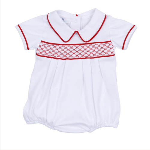 Baby Boy Patriotic 4th July Smocked Bubble - Pima Cotton - Magnolia Baby