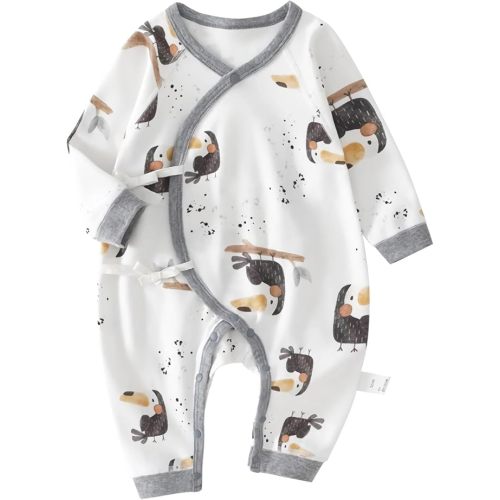 Organic Cotton 0-6M Unisex Newborn Baby Sleepers Pajamas