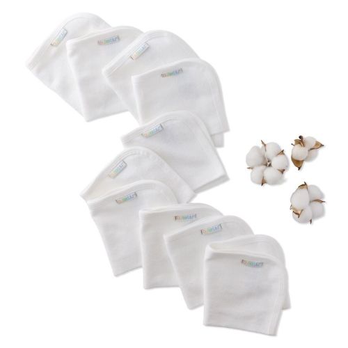 Butterblu RIVER 10-Pack Baby Wash Cloths White One Size