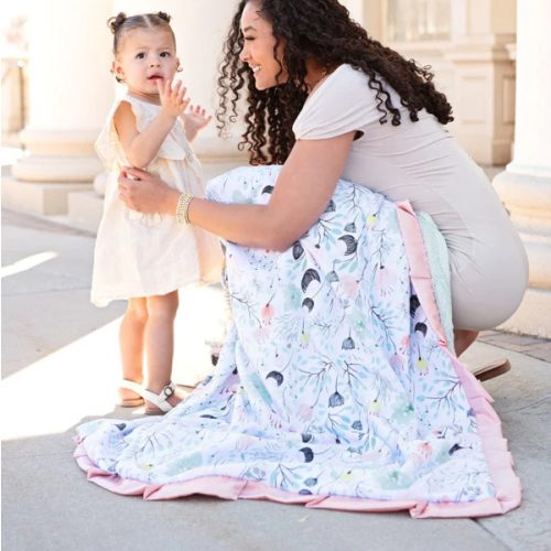 Spring Wildflower Plush Blanket | Minky Couture