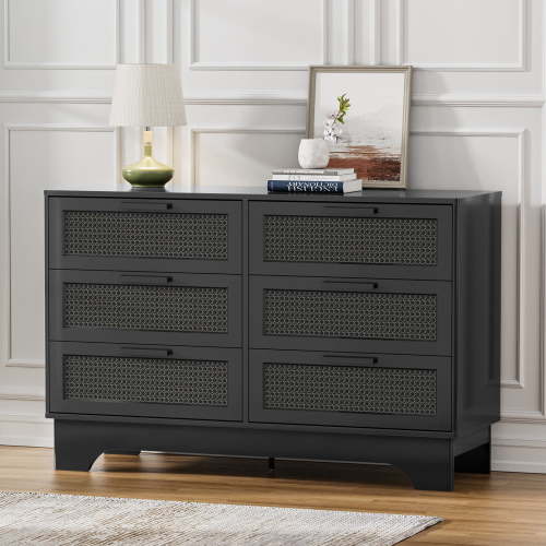 Eumyviv 6 Drawer Dresser, Black Dresser for Bedroom Kids Chest of Drawers for Living Room, Black H0110 - Walmart.ca