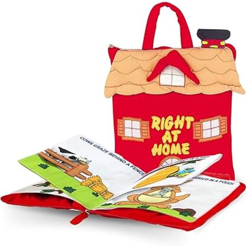 Pockets of Learning Right at Home Quiet Book, Animal Activity Busy Book for Toddlers and Children