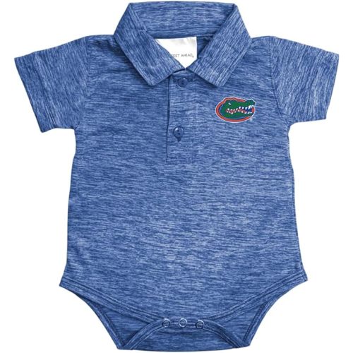 Two Feet Ahead Space Dye Short Sleeve Golf Polo Baby Bodysuit Creeper Newborn Infants Sizes 0-3M-6M-12