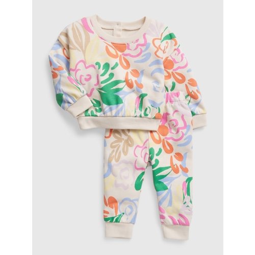 Baby Floral Sweatsuit Set in spring floral, size: 6-12 M