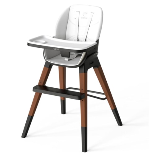 8 in 1 Convertible Wooden High Chair, Adjustable Baby High Chair for Babies and Toddlers with Tray, Easy to Clean, Grow with Family|Booster|Learning Table|High Stool