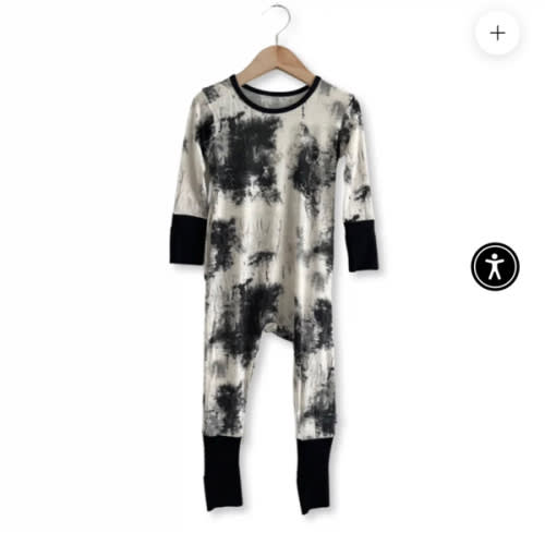 Caden & Crew Black Art for Autism Day to Night Romper