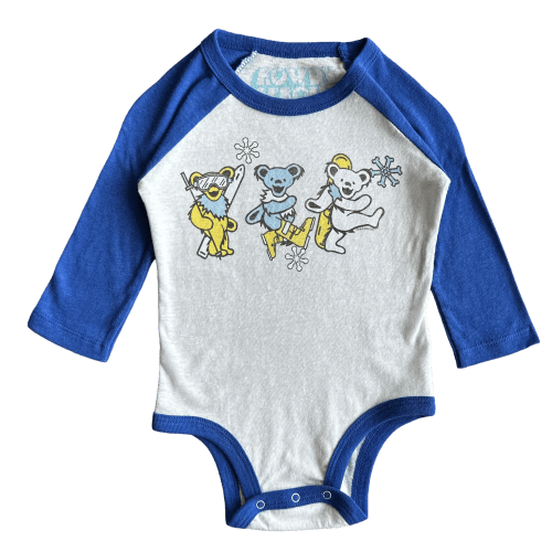 Grateful Dead Blue Snowbears Raglan Onesie