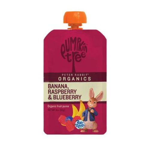 Peter Rabbit Organics Pumpkin Tree Banana Raspberry & Blueberry Baby Food Pouch - 4oz