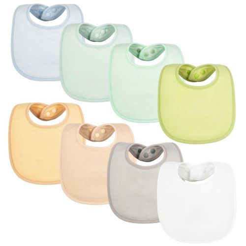 Tiny Twinkle Baby/Infant Waterproof and Absorbent Feeding Bibs (Boy Macaron, 8-Pack)