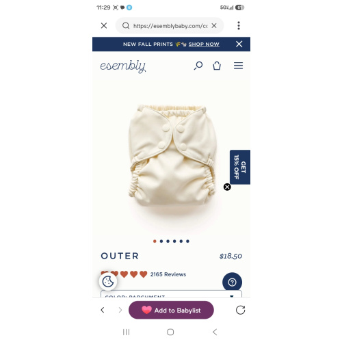 Cloth Diaper Waterproof Covers (outer)- Esembly Baby