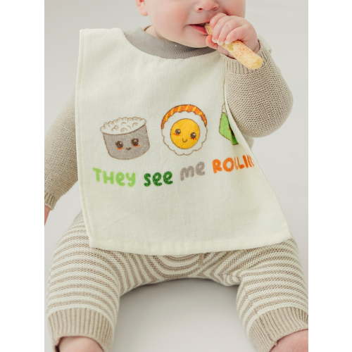 Neat Solutions 2 Pk Sushi Pullover Toddler Unisex Towel Bibs