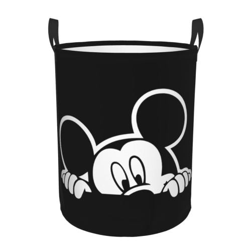 Mickey Foldable Laundry Hamper Waterproof Storage Basket with Handle for Toy Collection Bedroom Bathroom Living Room(Medium)