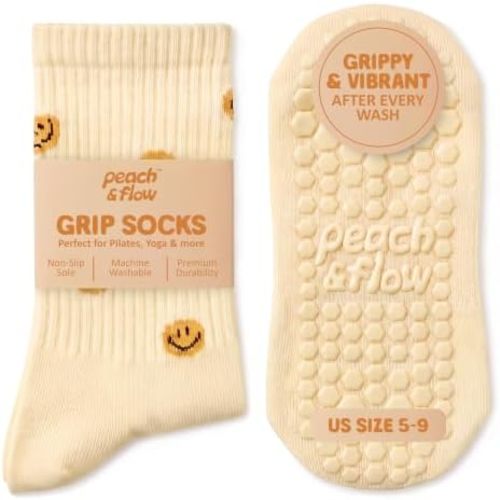 Pilates Grip Socks for Women, Cute Pilates Socks, US 5-9