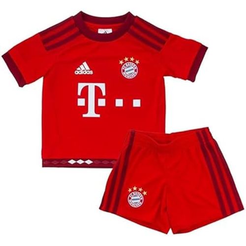 adidas FC Bayern Home Mini Kit Set (US, Age, 2 Years, Polyester) Red