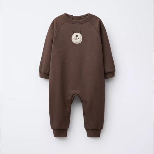 EMBROIDERED BEAR PLUSH JUMPSUIT - Brown | ZARA United States